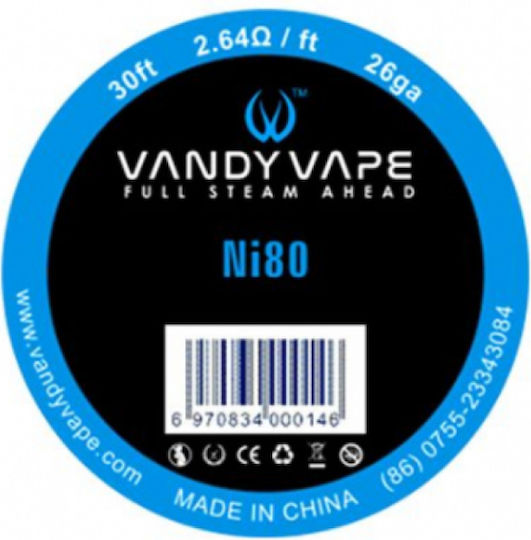 Vandy Vape Pure Nickel Ni80 26awg 10m Sârmă pentru D.I.Y. de Țigări Electronice 1buc