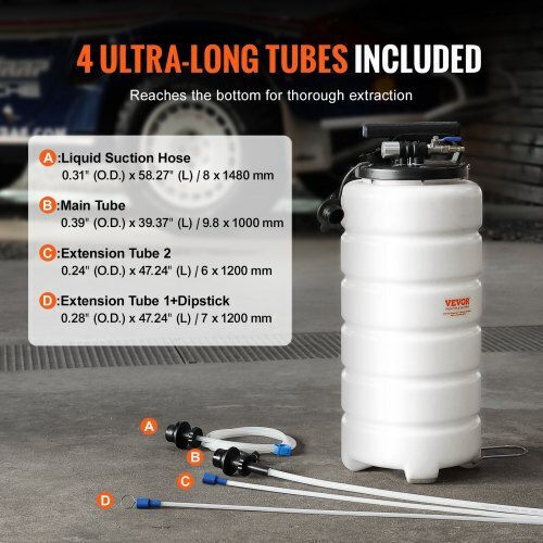 Vevor 15L Pneumatic Manual Fluid Extractor Oil Change for Cars Sdcyq15lqd20caed3v0