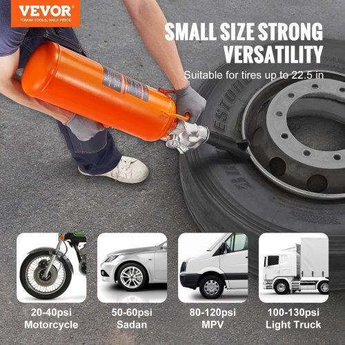 Vevor Φουσκωτής Ελαστικών 2.1 Gal/8 L 120 Psi Φορητός Τρακτέρ Φορτηγά Atv Αυτοκίνητα Ltbcqs8145psiqfekv0