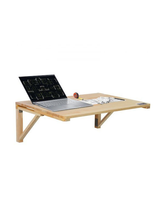 Desk made of Solid Wood Beige 80x60cm