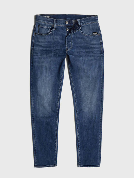 3301 Ανδρικό Παντελόνι Τζιν με Slim Εφαρμογή Medium Aged Denim