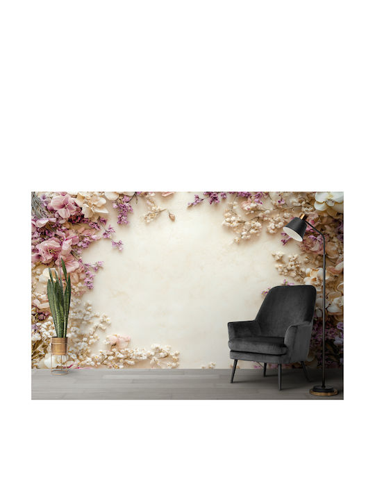 Floral Wall Mural Living Room Pastel Flowers 3D Wallpaper 260x390