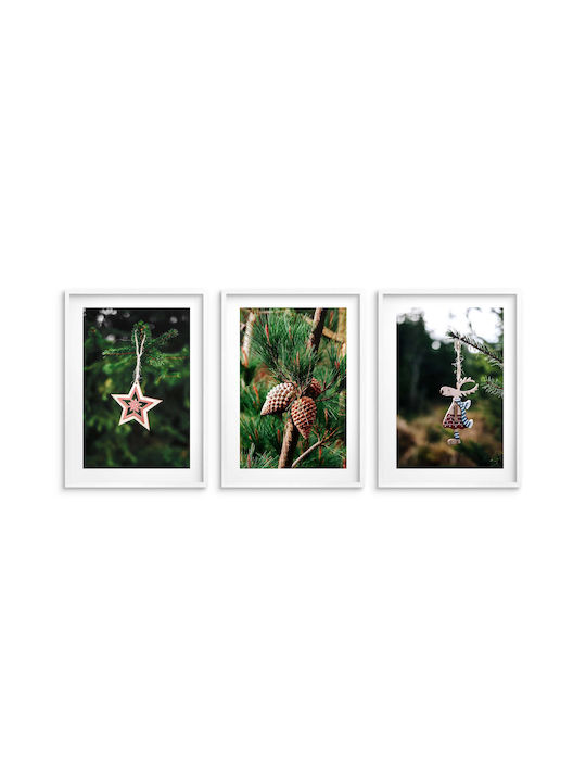 Weihnachtsposter Rentier Zapfen 3x30x40 Weihnachtsposter Rentier Zapfen 3x30x40