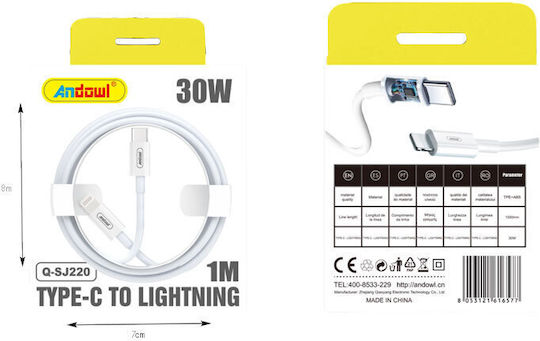 Andowl USB-C to Lightning Cable 30W 1m