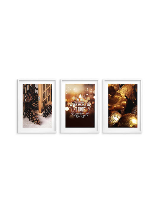 Elegante Poster Wohnzimmer Wanddekoration Weihnachten Glamour Gold 3x30x40 Elegante Poster Wohnzimmer Wanddekoration Weihnachten Glamour Gold 3x30x40