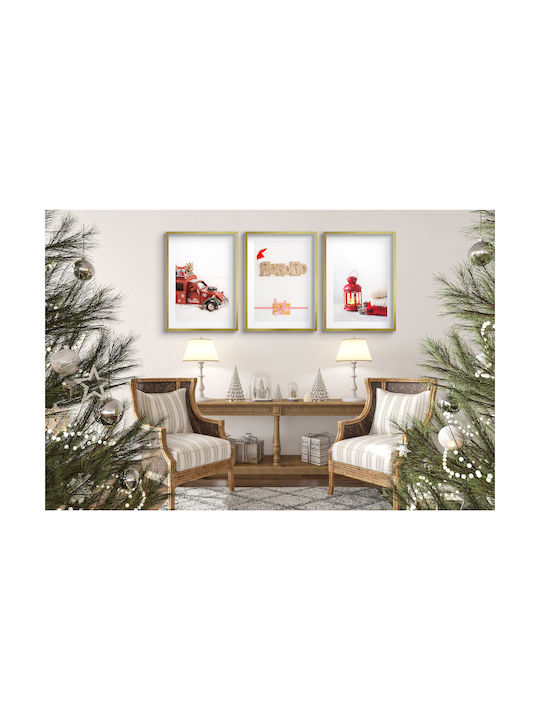 Wandposter Weihnachtslaterne Retro Weihnachtsdekorationen 3x30x40