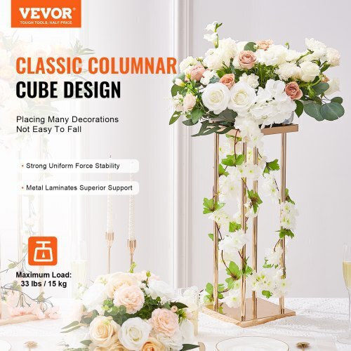 Vevor Стойки за саксия Метални Златист 20брx20брсм. 4бр