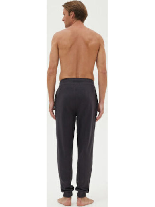 Guy Laroche Χειμερινή Ανδρική Πιτζάμα Βαμβακερή Anthracite