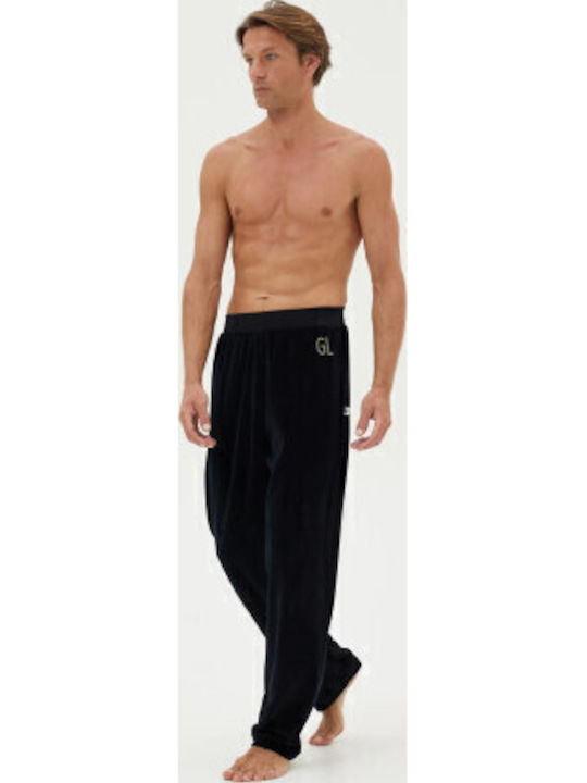 Guy Laroche Men's Winter Velvet Pajamas Set Khaki/black