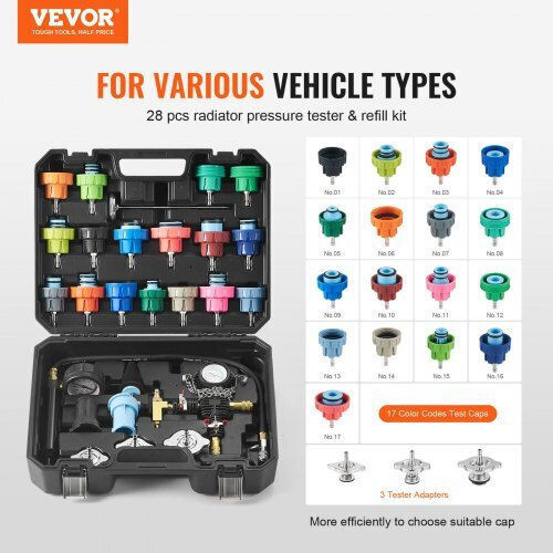 Radiator Pressure Test Kit 28 Pcs Vevor Cars Motorcycles Trucks Srqlqyylcsy29e5nuv0