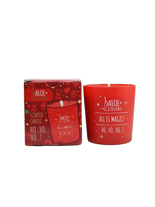 Aloe Colors Ho Ho Ho Christmas Red Candle