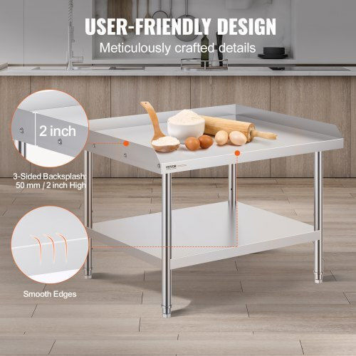 Επαγγελματικός Πάγκος Εργασίας Inox 30"x36" Vevor Εστιατόρια Cfbxggztsbt33dh2yv0