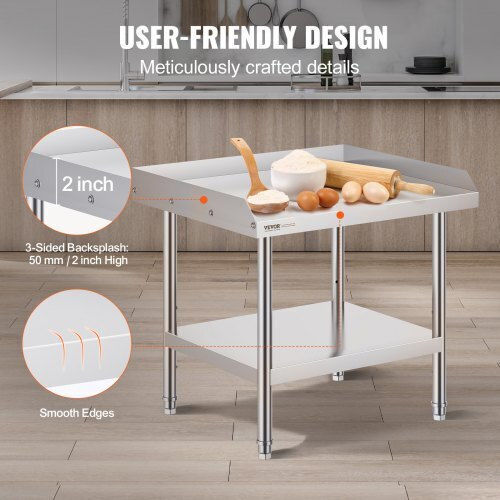 Professional Inox Workbench 24"x28" Restaurants Vevor Cfbxggztsbt2qr0iev0