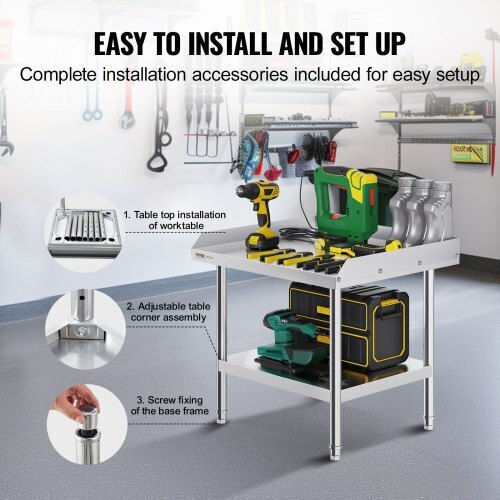 Professional Inox Workbench 24"x28" Restaurants Vevor Cfbxggztsbt2qr0iev0