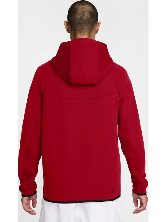 Tech Fleece Windrunner Яке с Качулка Червено
