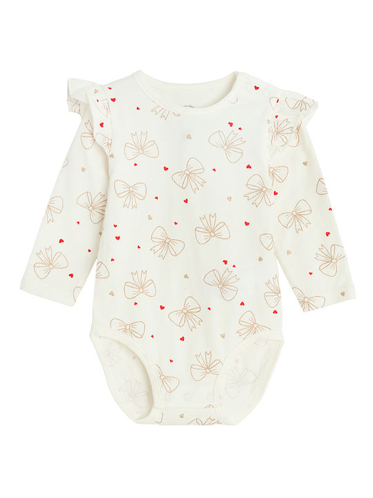 Cool Club Baby Bodysuit Set Long-Sleeved with Skirt White