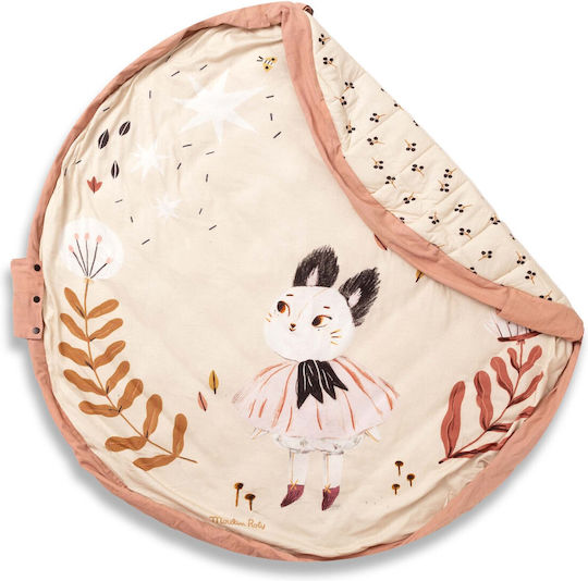 Play&go Kinder Spielmatte aus Stoff Beige 120x120cm 1Stück