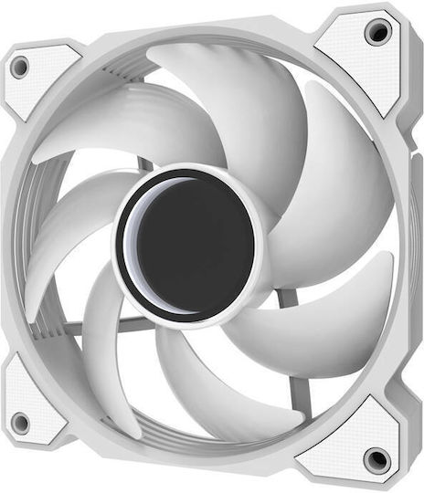 Darkflash DR08 Ventilator Carcasă 120mm cu Iluminare Alb și Conexiune 4-Pin PWM 3buc Alb