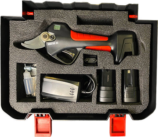 IBEA Kratos 32 Baumschere Bürstenlos 16.8V mit 2 Batterien & Maximalem Schnittdurchmesser 32mm im Transportkoffer