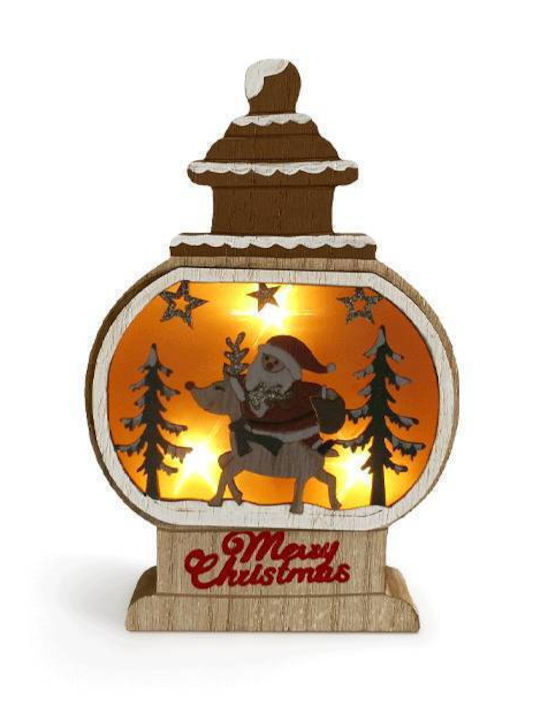 +Efo Christmas Wood Battery Lantern 17x11cm