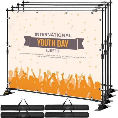 Set of 4 Advertising Banner Stands 54" to 96" Trade Shows 4xdm-abszsj000001v0