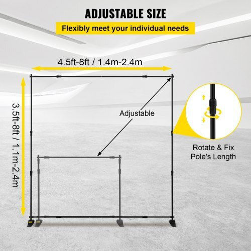 Set of 4 Advertising Banner Stands 54" to 96" Trade Shows 4xdm-abszsj000001v0