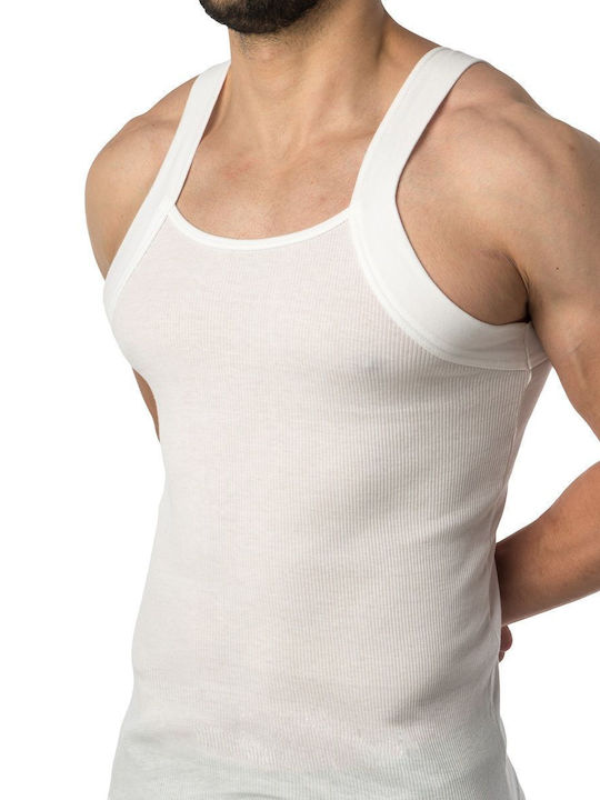 Lord Men's Sleeveless Undershirt White