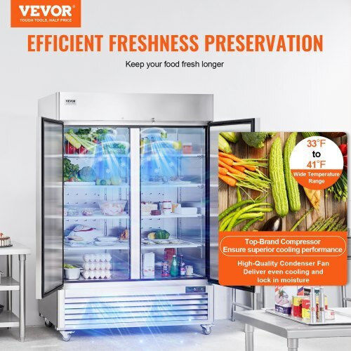 Vevor Commercial Refrigerator Cabinet with 2 Doors