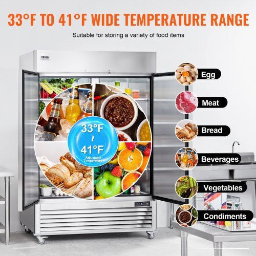 Vevor Commercial Refrigerator Cabinet with 2 Doors