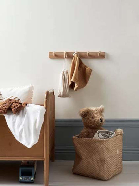 Kids Concept Kinder Aufbewahrungskorb aus Stoff Beige 2Stück