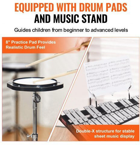 Glockenspiel Set 32 Notes Weights Stand & Cushion Vevor 32yfzqwzj8lxvktiav0