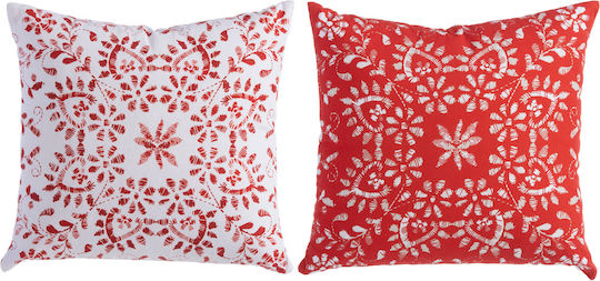 Nef-Nef Homeware Christmas Decorative Pillow Square Red 40x40cm