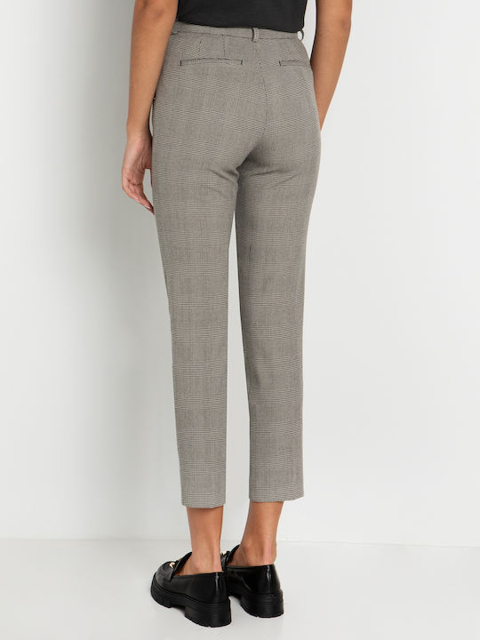 Damen Stoff Hose Geprüft Beige