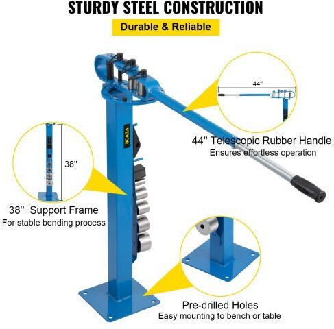 Îndoitore manuală compactă de metal Vevor 7 matrițe 2,5-7,6 cm Sdwgjyp38zh000001v0
