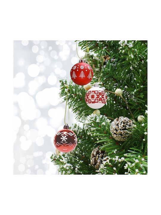 Christmas Tree Baubles Red White Christmas Tree Decoration 5cm 2