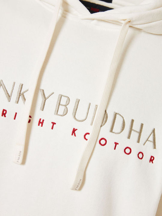 Sweatshirt with Hood Off White Cream