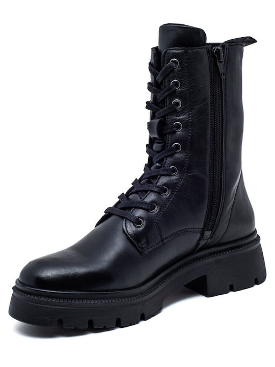 Leather Women's Ankle Boots Black