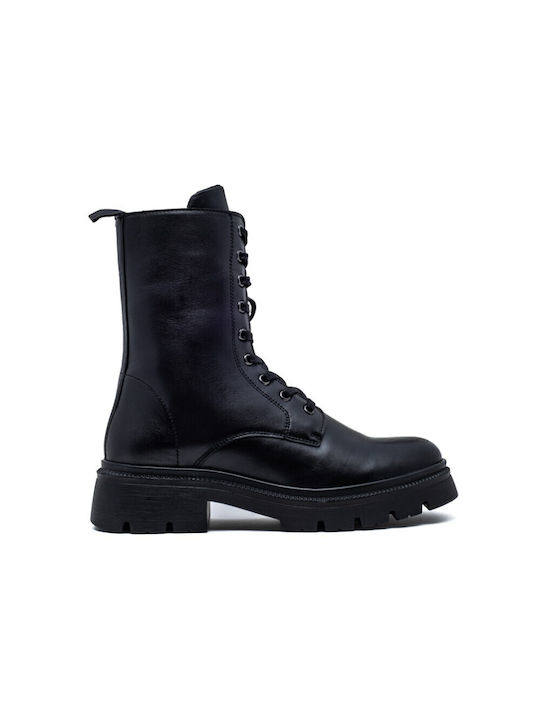 Leather Women's Ankle Boots Black