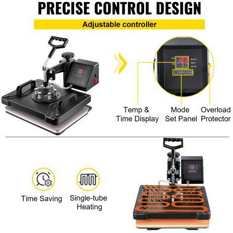 5-in-1 Heat Transfer Multifunction Printer & 53" Vinyl Cutter Printing Crafts Fm1151+kzj-135001v2