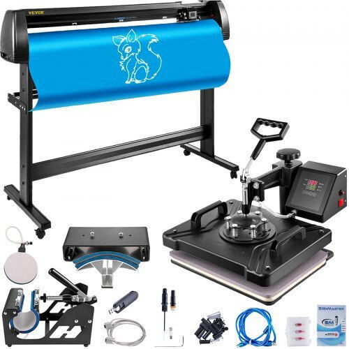 5-in-1 Heat Transfer Multifunction Printer & 53" Vinyl Cutter Printing Crafts Fm1151+kzj-135001v2