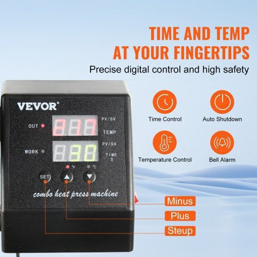 Vevor 8 in 1 Multifunctional Heat Press for Printing T-shirts, Mugs, Hats, Plates Fm1181dgnthj00001v2