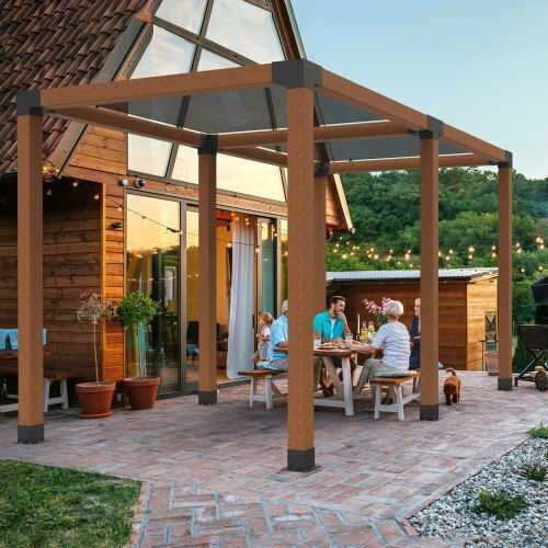 Vevor Basis für Gartenpergola aus Stahl 15.2x15.2cm 2Stück