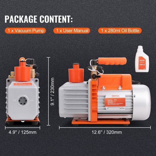 Vevor Vacuum Pump KDZ5CFM250WA19KI5V2