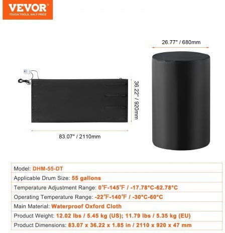 Vevor Verschiedenes Industrielles Gebäudeausrüstung TJRT55JL1300L2AWXV2