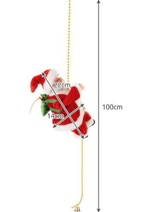 Santa On A Rope Christmas Decoration Ruhhy 22502