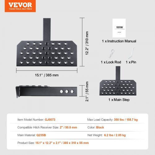 Vevor 2" Suport de Remorcare pentru Bara de Protecție Auto Cwtbtxgzk000t07w3v0