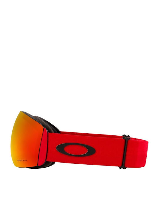 Oakley Flight Deck Ски & Сноуборд Маска Детска Червен с Леща в Цвят Червен