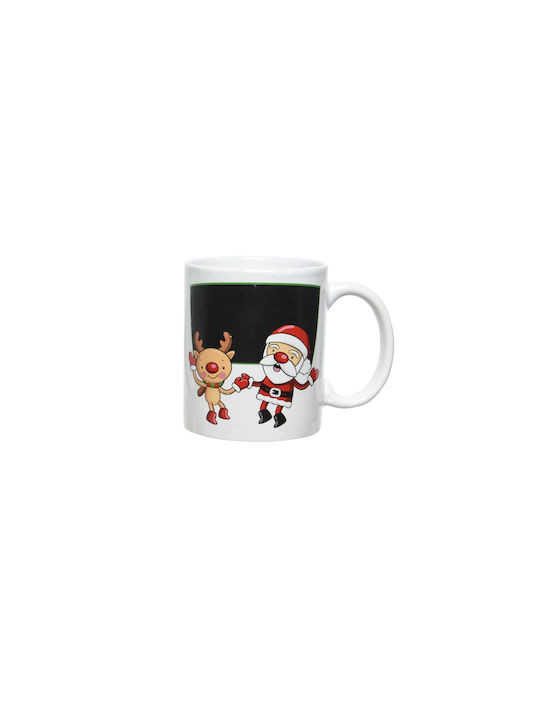 Kaemingk Christmas Mug Porcelain White L9.5xW8cm.