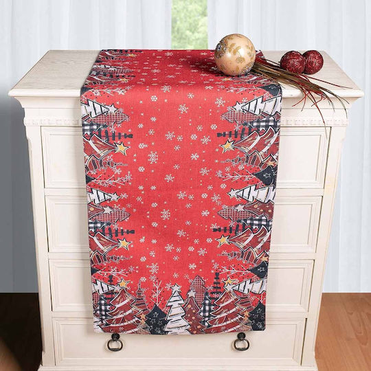 Χριστουγεννιάτικη Τραβέρσα Στάμπα 45cm X 170cm Ks2025-2