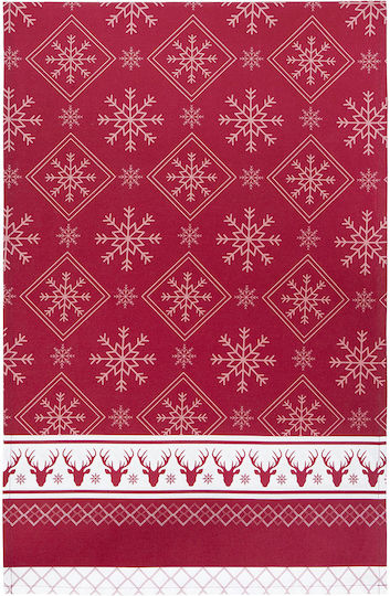 Nima Christmas Day Коледно Покривка за маса Каре Червен Д85xШ85см.